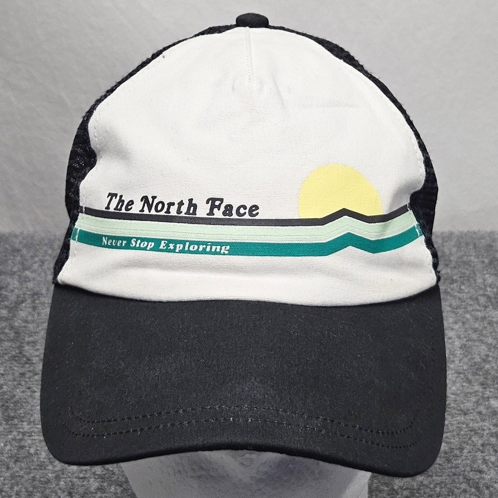 The North Face Trucker Hat Unisex OS Black White Retro Graphic‎ Snapback Cap